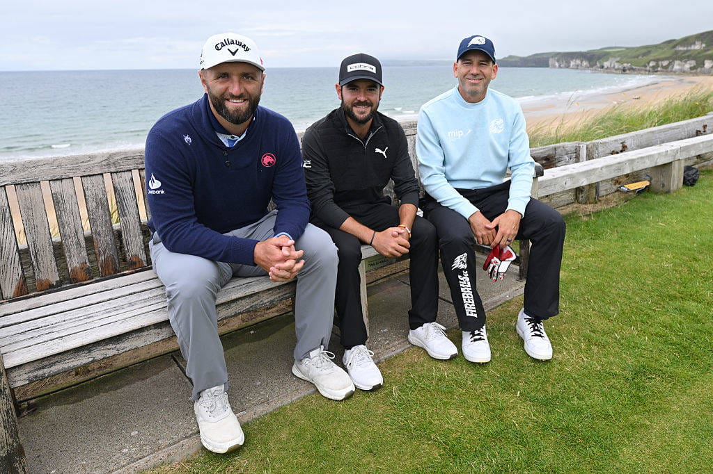 Jon Rahm, Angel Hidalgo and Sergio Garcia
